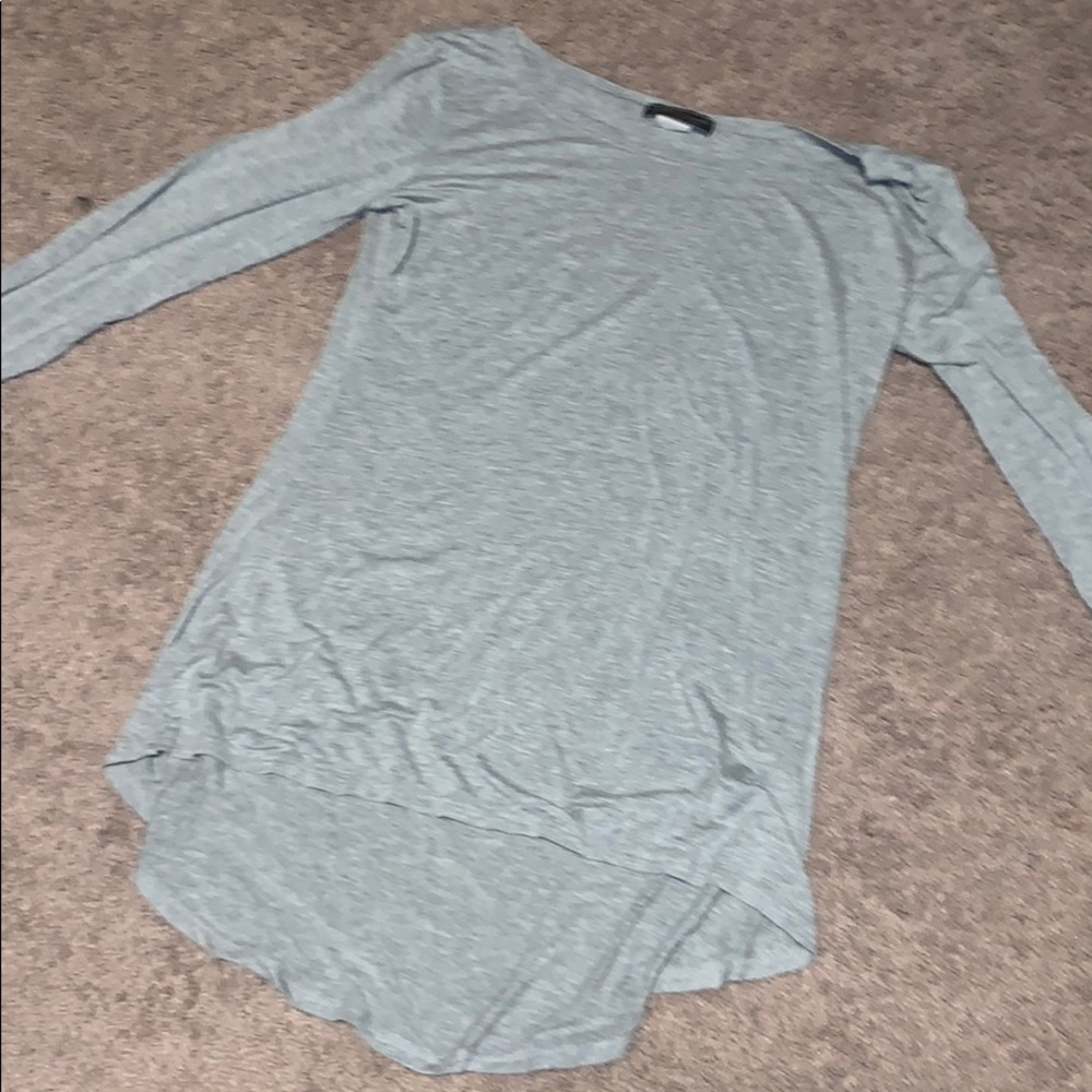 Plain Grey Long Sleeve Soft Tee